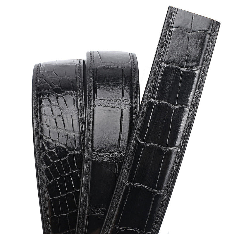 Men's business automatic buckle 3.4 crocodile leather belt men dermis