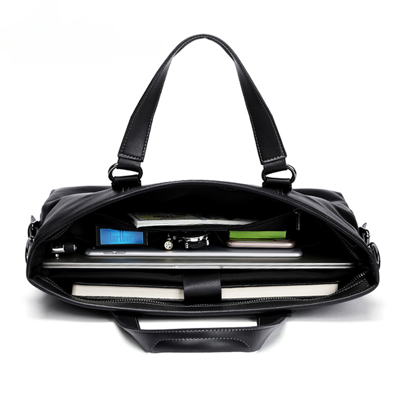 Men's Handbag Genuine Cowhide Leather Computer Bag Casual Business Briefcase Crossbody Bag