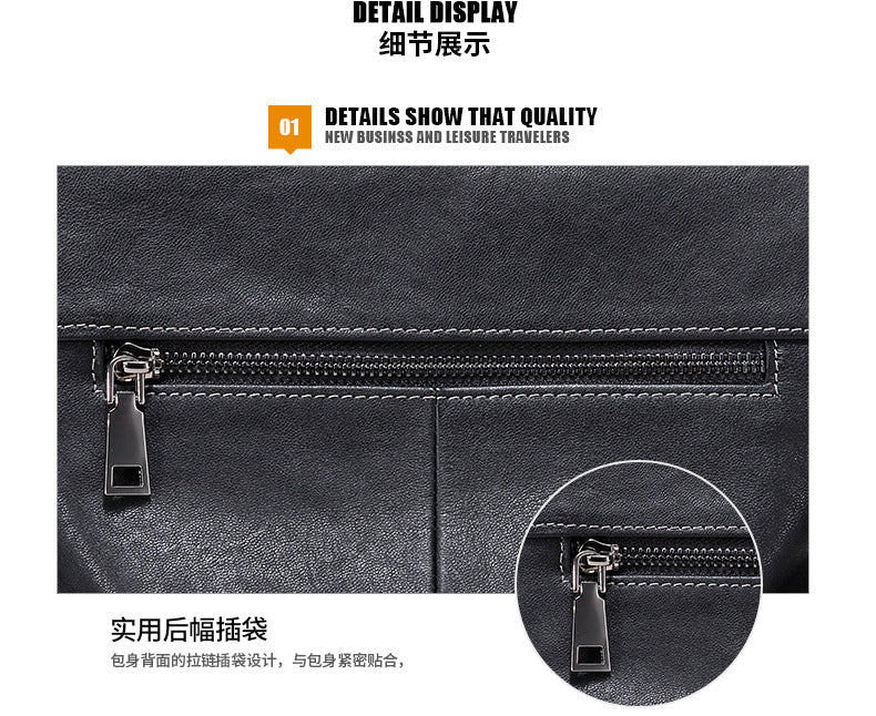 Men's shoulder bag, genuine cowhide leather, multi-functional, casual, large capacity, fashion, crossbody bag