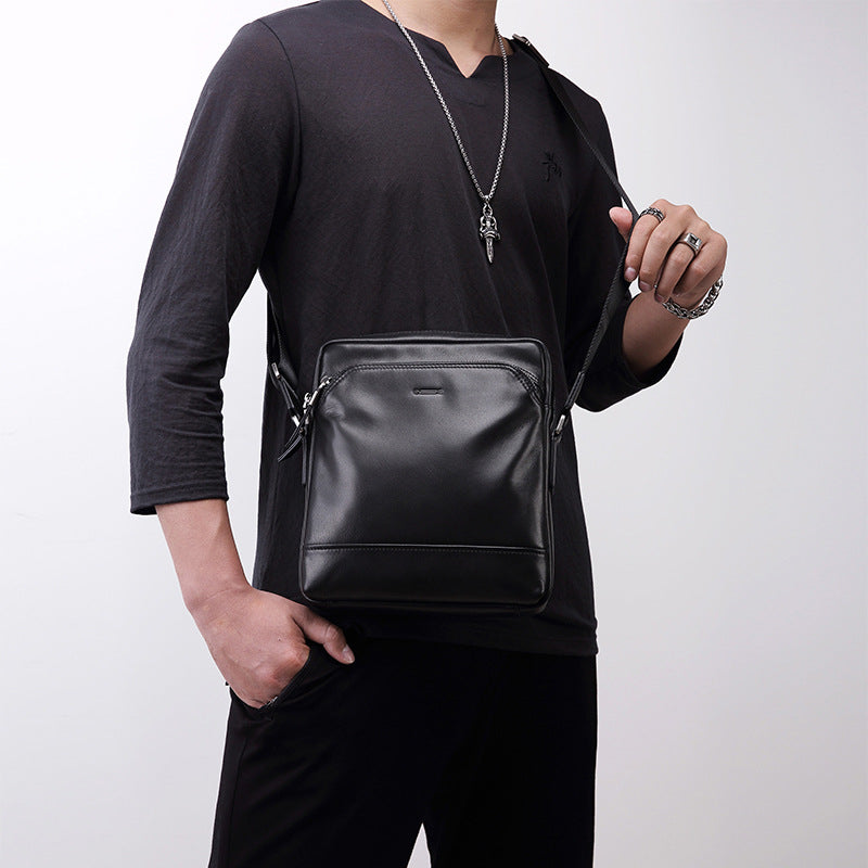 Men's shoulder bag, multi-functional, practical, genuine cowhide leather, business crossbody bag