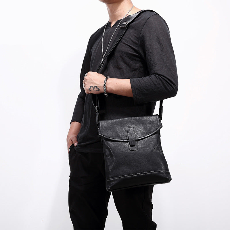 Men's shoulder bag, genuine cowhide leather, multi-functional, casual, large capacity, fashion, crossbody bag