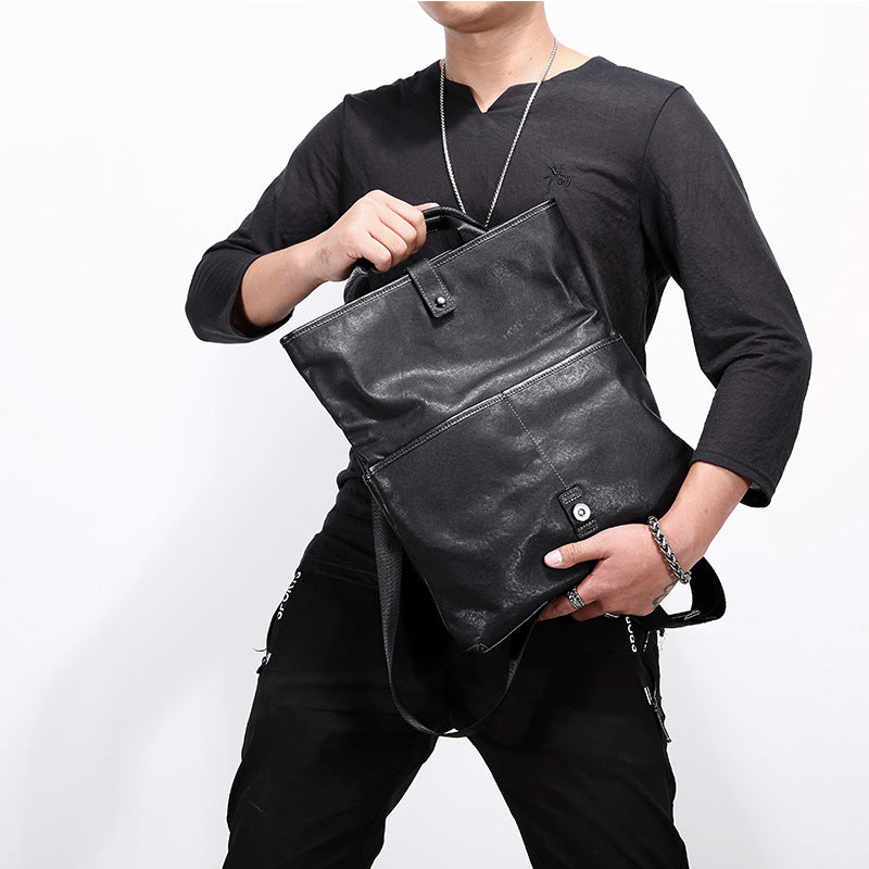 Men's shoulder bag, genuine cowhide leather, multi-functional handbag, business crossbody bag