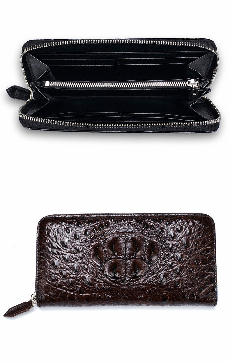 Siamese Crocodile Skin Men's Wallet Genuine Leather Wallet Popular Stylish Handbag