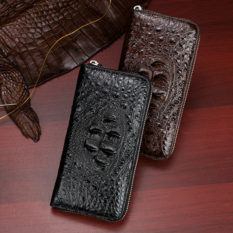 Siamese Crocodile Skin Men's Wallet Genuine Leather Wallet Popular Stylish Handbag