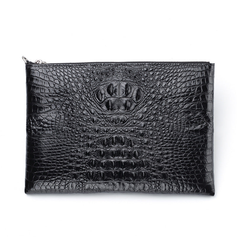 Siamese crocodile skin men's bag genuine leather handbag casual business use