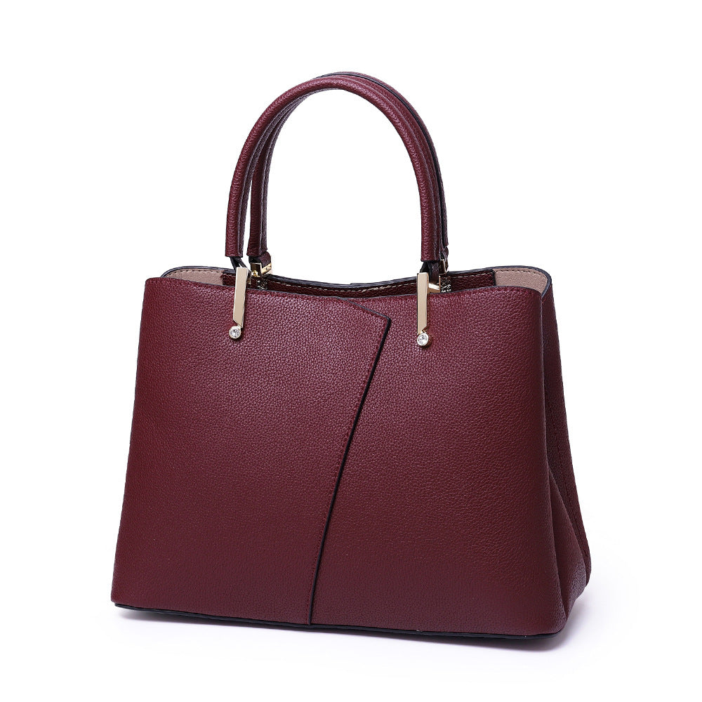 Genuine leather bag ladies fashion handbag shoulder bag crossbody bag temperament commuting OL