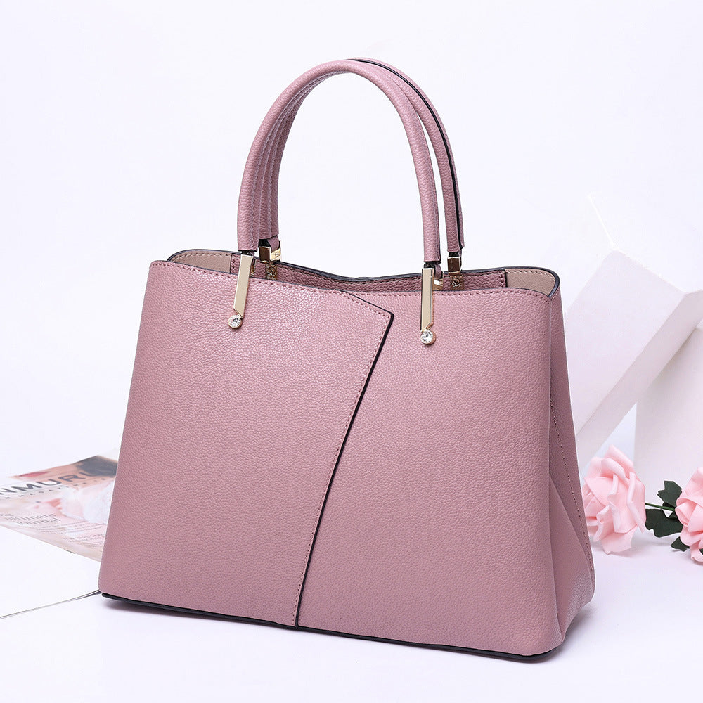 Genuine leather bag ladies fashion handbag shoulder bag crossbody bag temperament commuting OL