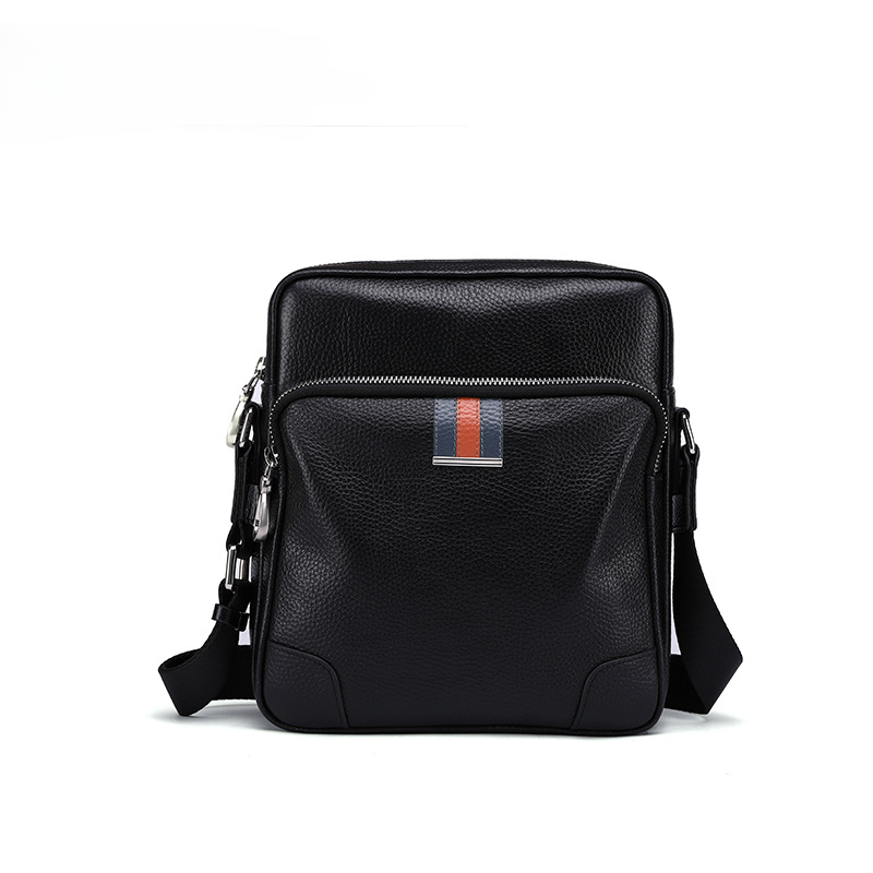 Men's Shoulder Bag Made of Genuine Cowskin Leather Multifunctional Casual Large Capacity Fashion Crossbody Bag