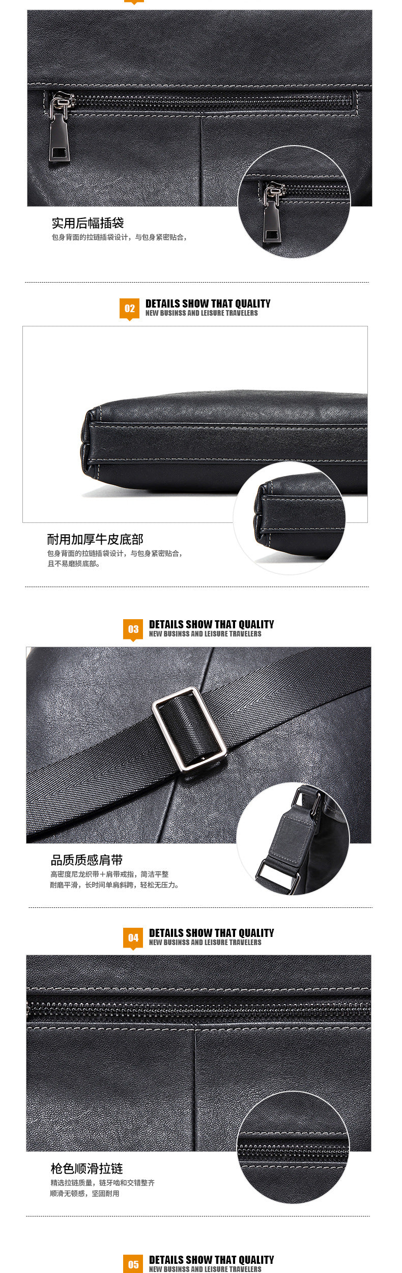 Men's Shoulder Bag Sports Bag Genuine Cowhide Leather Casual Crossbody Bag Backpack