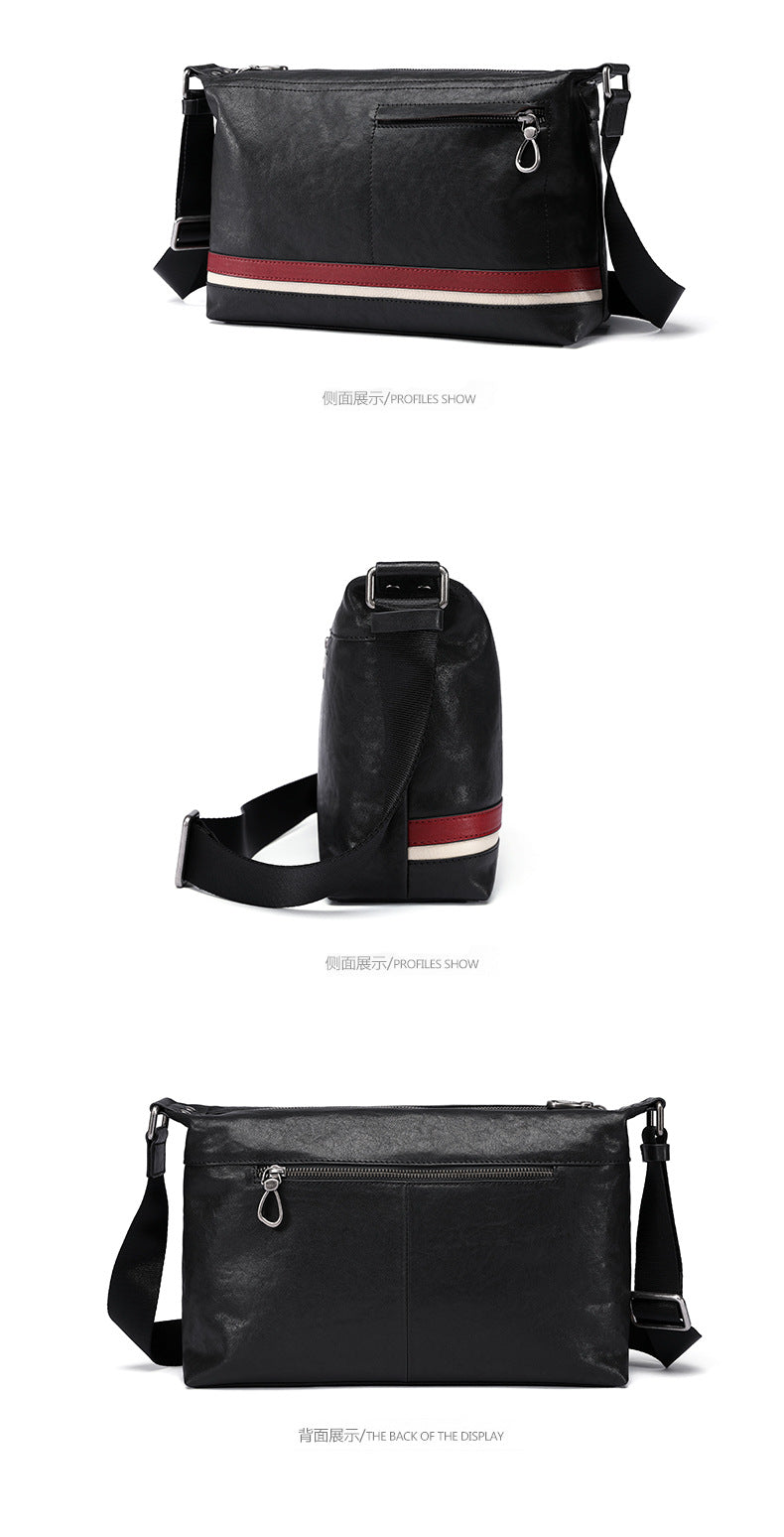 New Men's Shoulder Bag Made of Genuine Cowhide Leather Multifunctional Fashion Casual Large Capacity Crossbody Bag