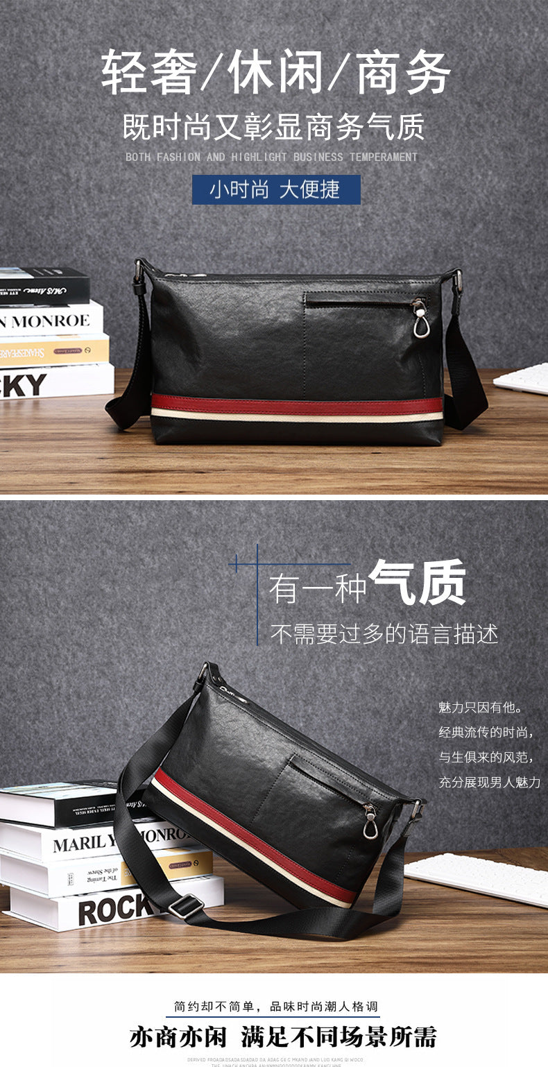 New Men's Shoulder Bag Made of Genuine Cowhide Leather Multifunctional Fashion Casual Large Capacity Crossbody Bag