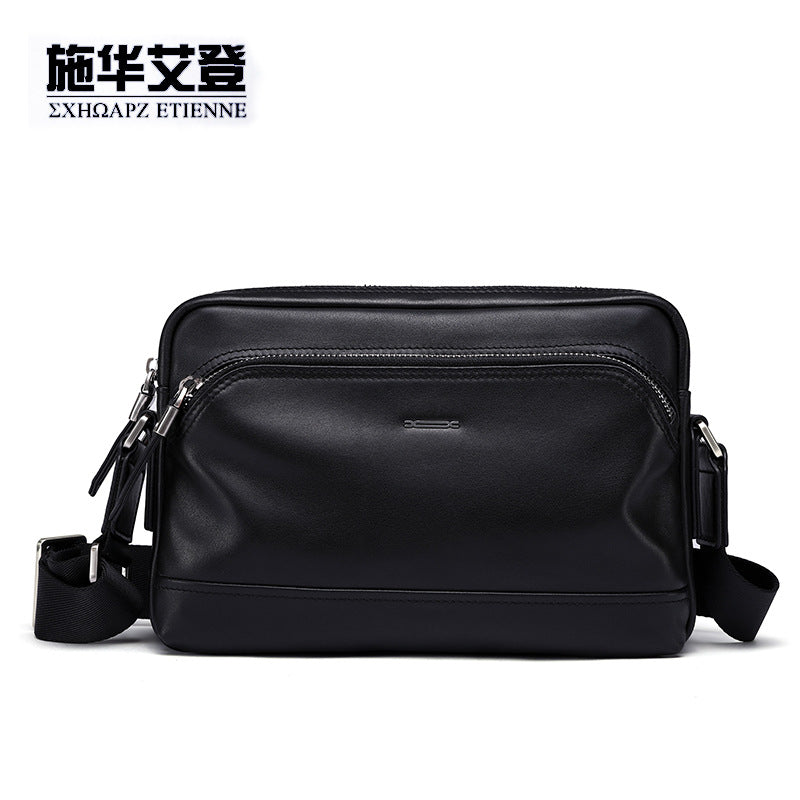 Men's shoulder bag, multi-functional, genuine cowhide leather, business crossbody bag