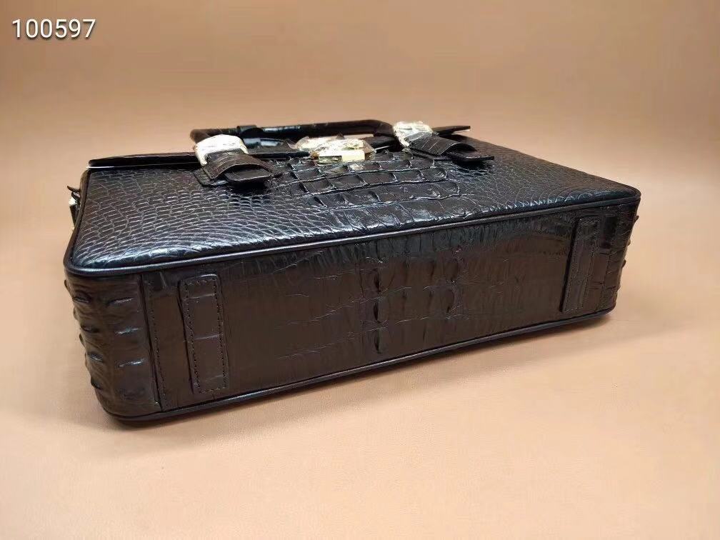 Taiwan Crocodile Skin Genuine Leather Men's Briefcase Casual Handbag Shoulder Bag