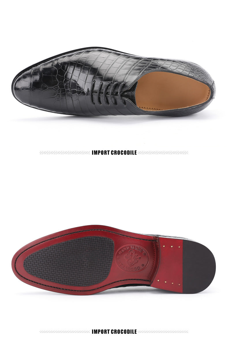 Crocodile Belly Skin Genuine Leather Men's Leather Shoes Business Formal Men's Shoes