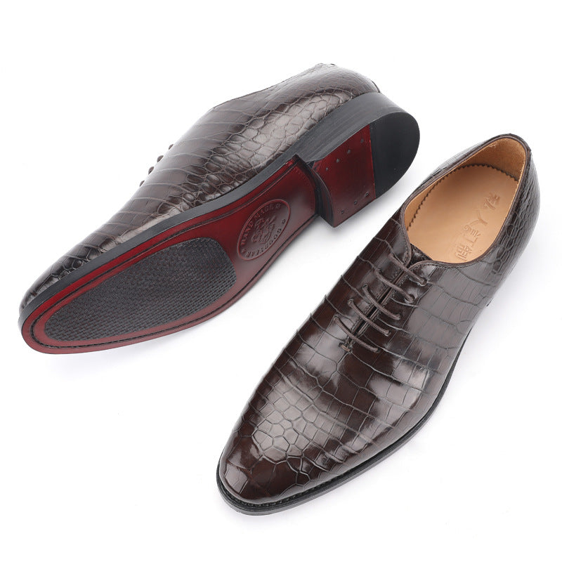 Crocodile Belly Skin Genuine Leather Men's Leather Shoes Business Formal Men's Shoes