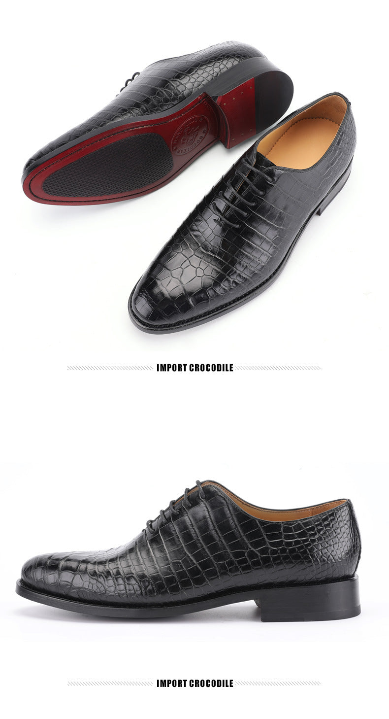 Crocodile Belly Skin Genuine Leather Men's Leather Shoes Business Formal Men's Shoes