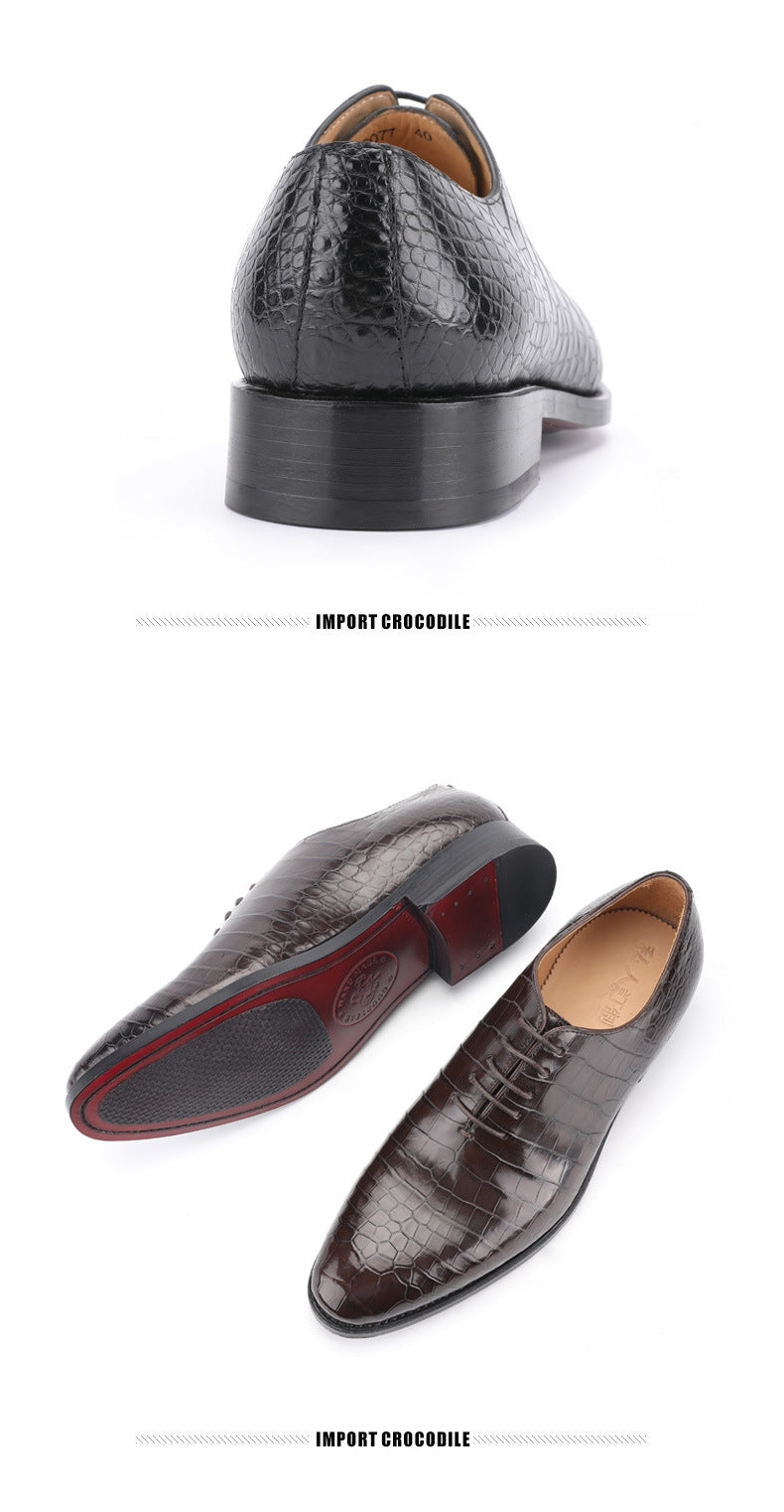 Crocodile Belly Skin Genuine Leather Men's Leather Shoes Business Formal Men's Shoes