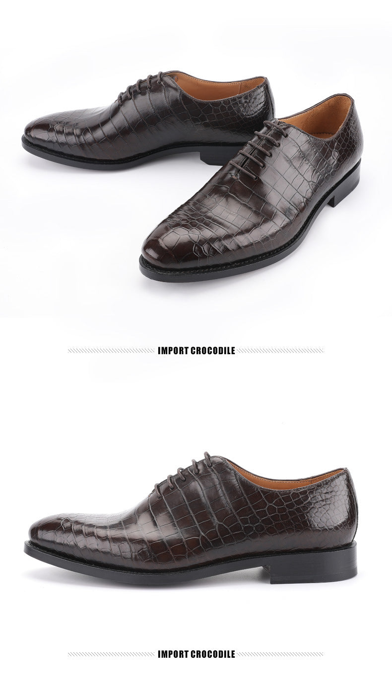 Crocodile Belly Skin Genuine Leather Men's Leather Shoes Business Formal Men's Shoes