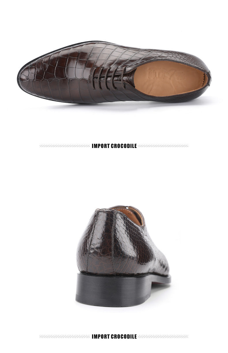 Crocodile Belly Skin Genuine Leather Men's Leather Shoes Business Formal Men's Shoes