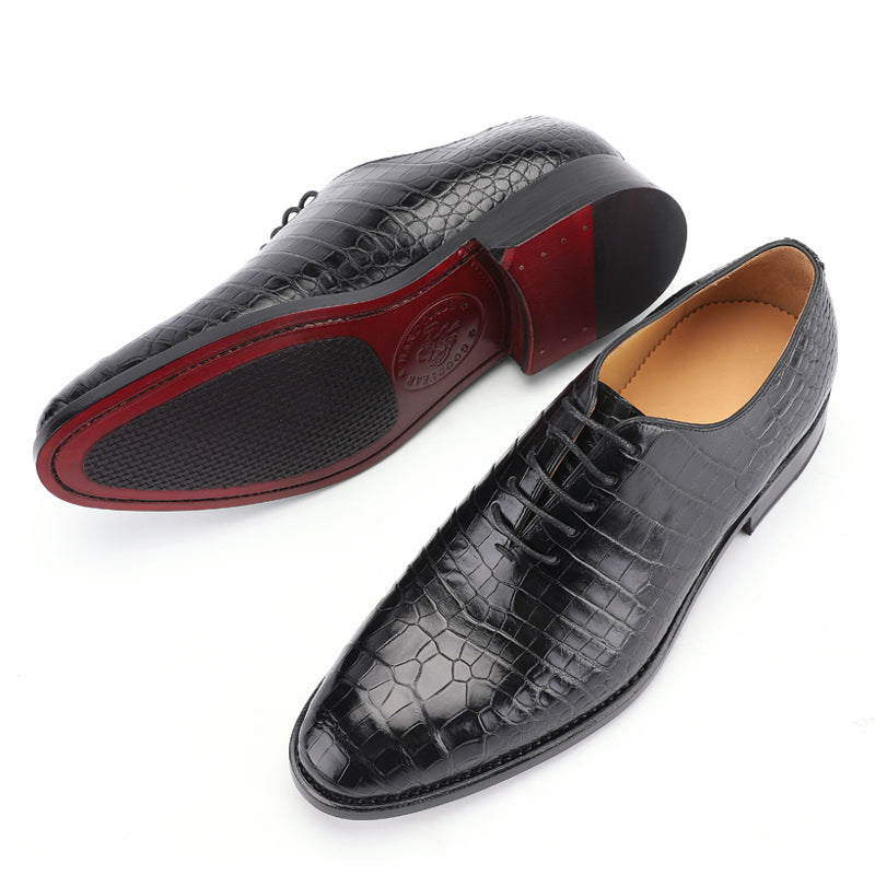 Crocodile Belly Skin Genuine Leather Men's Leather Shoes Business Formal Men's Shoes