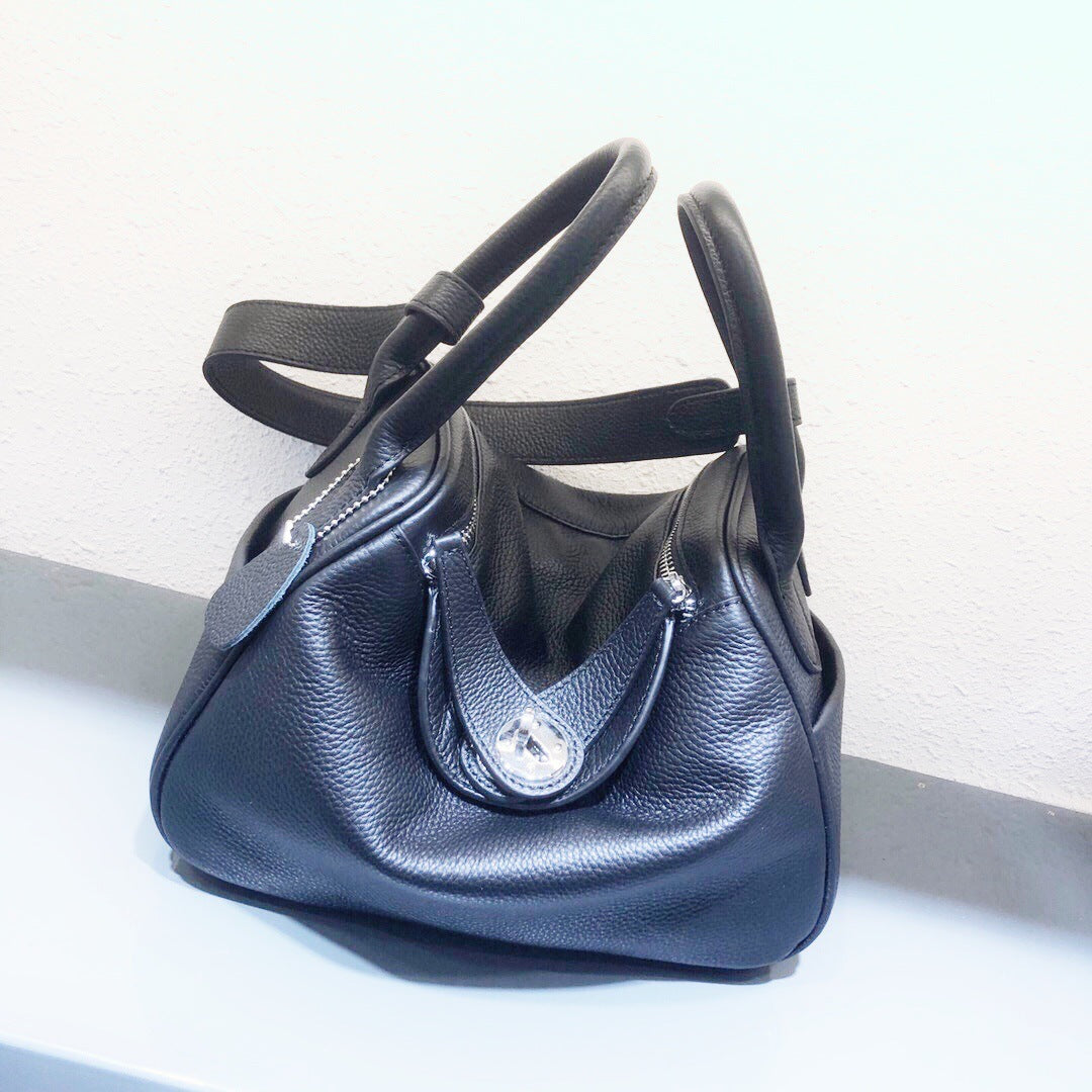 Genuine leather women's bag lychee pattern cowhide shoulder shoulder bag crossbody bag handbag