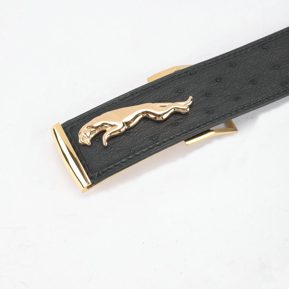 South African Ostrich Skin Genuine Leather Men's Belt High Quality Men's Belt