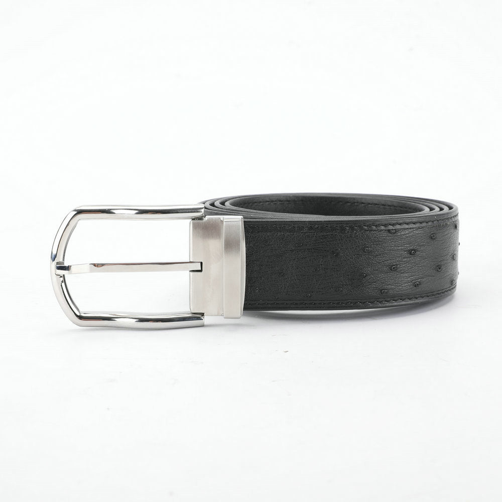 Men's Belt South Africa Ostrich Skin Genuine Leather High Quality Stylish Casual Men's Belt