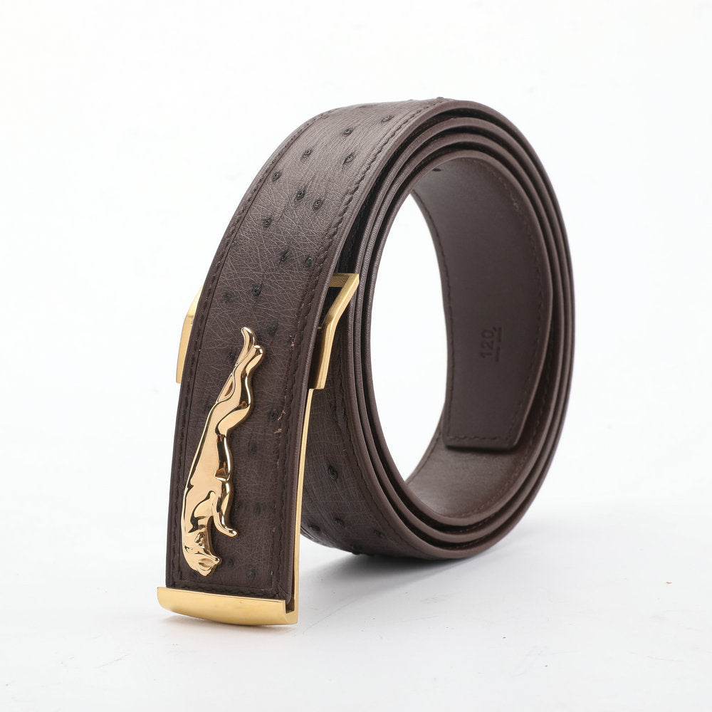 South African Ostrich Skin Genuine Leather Men's Belt High Quality Men's Belt
