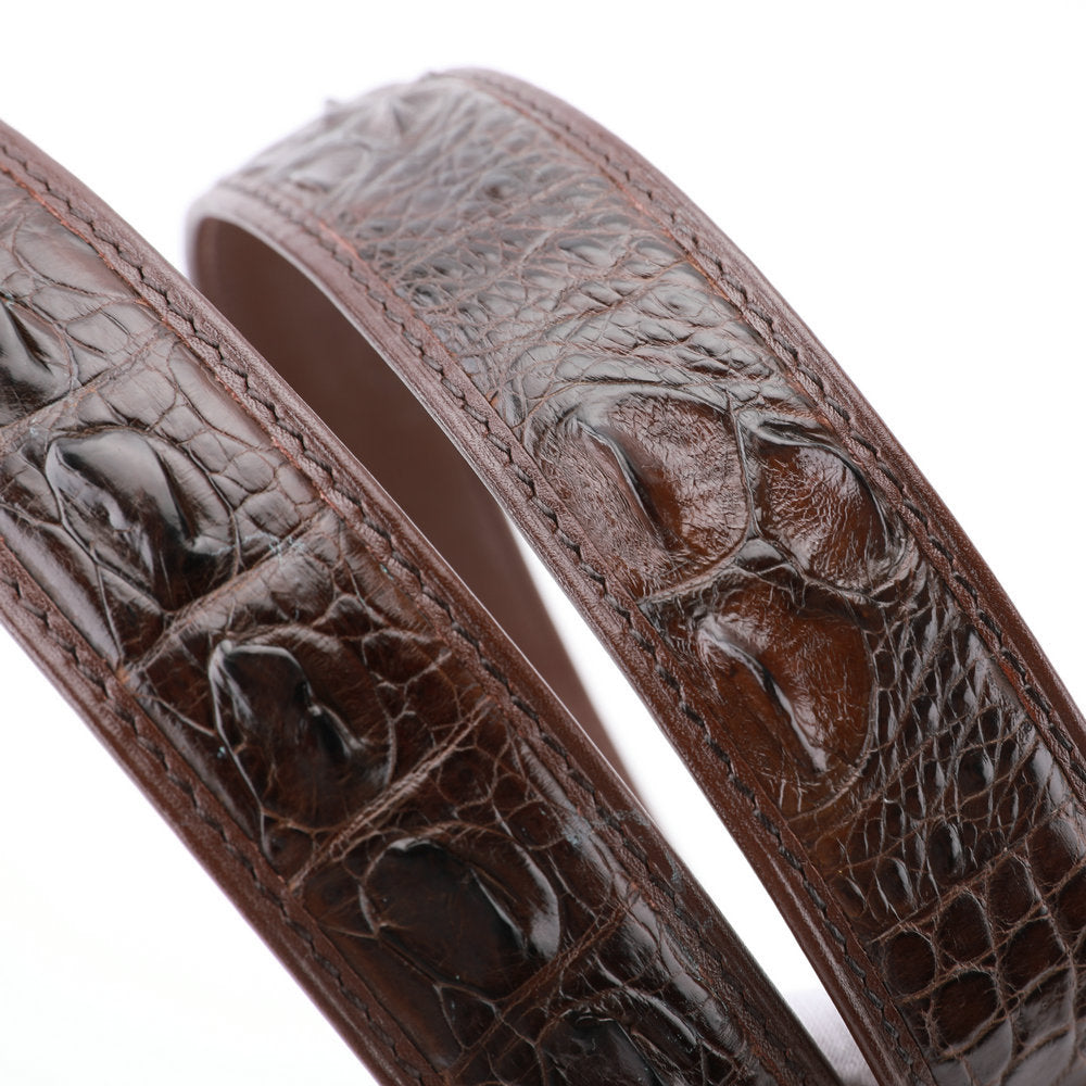 Men's Belt Siamese Crocodile Skin Genuine Leather High Quality Automatic Buckle Casual