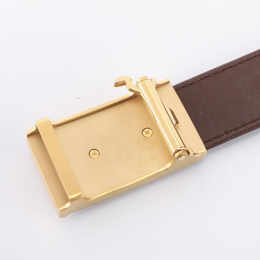 Men's Belt Siamese Crocodile Skin Genuine Leather High Quality Automatic Buckle Casual