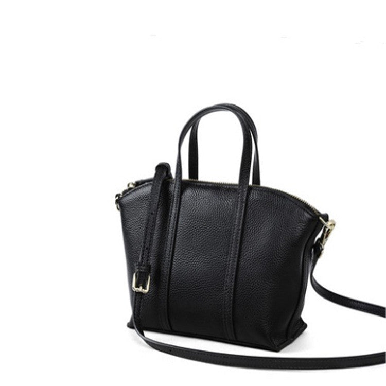 Women's handbag genuine leather shoulder bag cowhide temperament crossbody bag zipper commuting OL