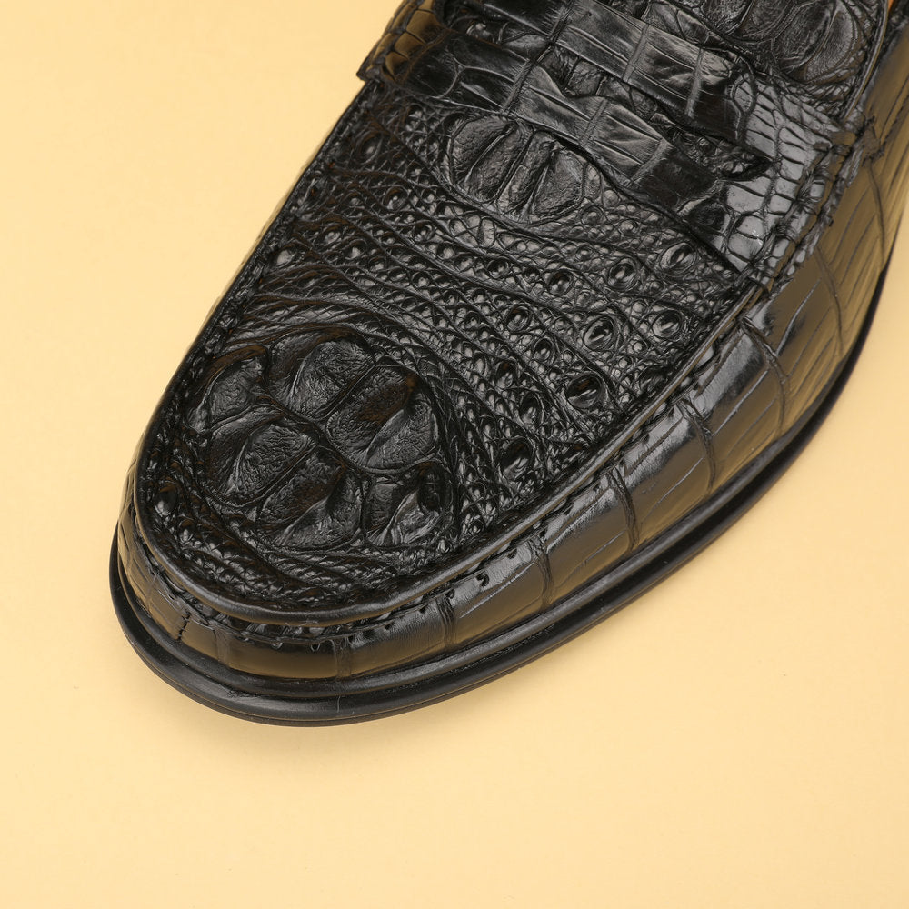 New Men's Leather Shoes Crocodile Skin Genuine Leather Moccasins Business Casual Formal Shoes