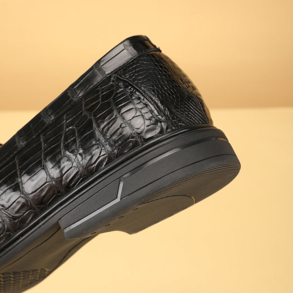 New Men's Leather Shoes Crocodile Skin Genuine Leather Moccasins Business Casual Formal Shoes