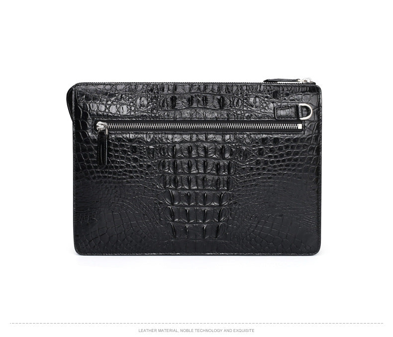 Siamese Crocodile Skin Genuine Leather Men's Bag Casual Commuting Business Handbag