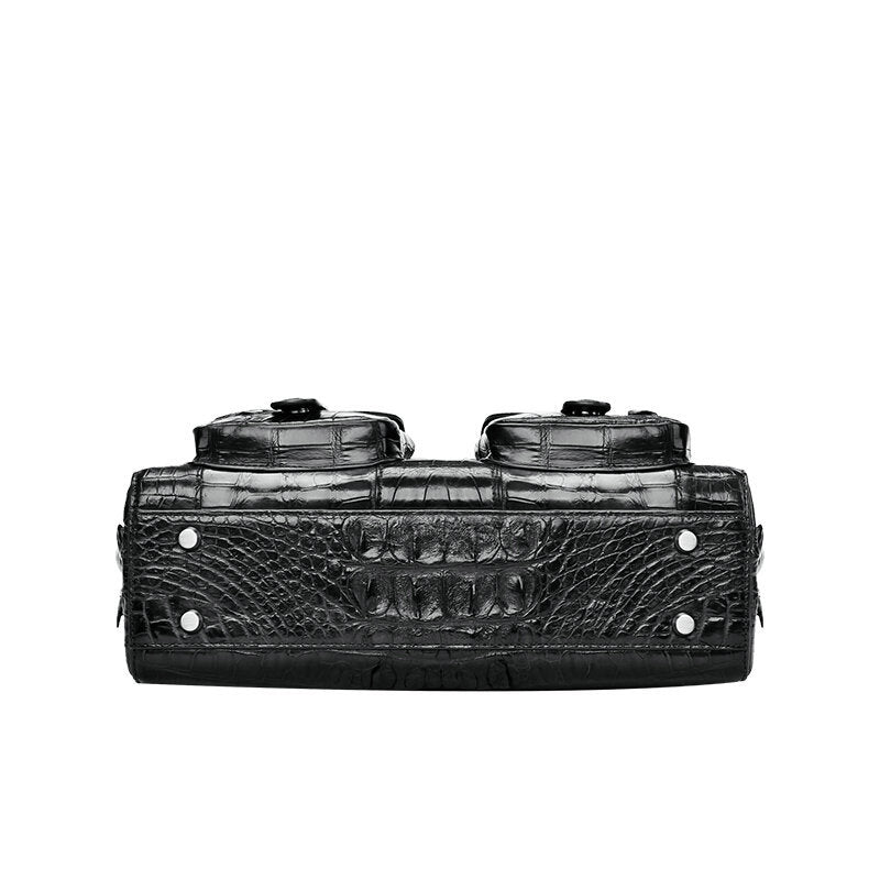 New Men's Briefcase Crocodile Skin Genuine Leather Handbag Commuting Work Business Business Bag for Men