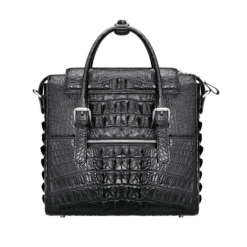 New Men's Briefcase Crocodile Skin Genuine Leather Handbag Commuting Work Business Business Bag for Men