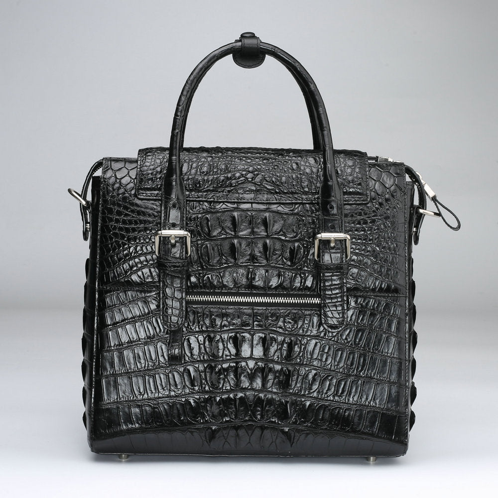 New Men's Briefcase Crocodile Skin Genuine Leather Handbag Commuting Work Business Business Bag for Men