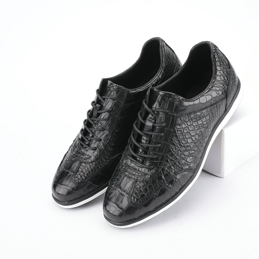 Crocodile skin genuine leather men's shoes workplace business sports casual shoes