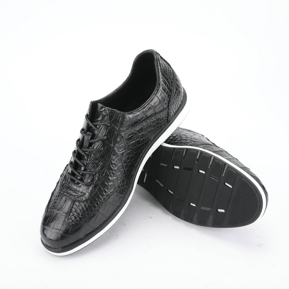 Crocodile skin genuine leather men's shoes workplace business sports casual shoes