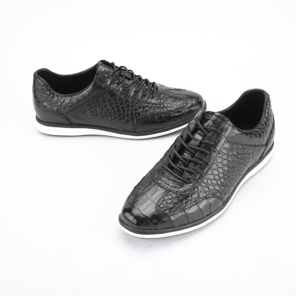 Crocodile skin genuine leather men's shoes workplace business sports casual shoes