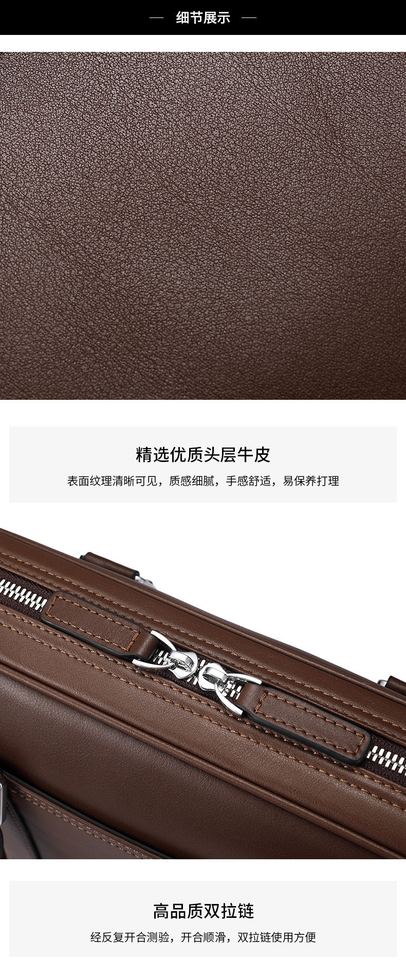 Men's briefcase business genuine cowhide leather casual simple crossbody shoulder bag handbag