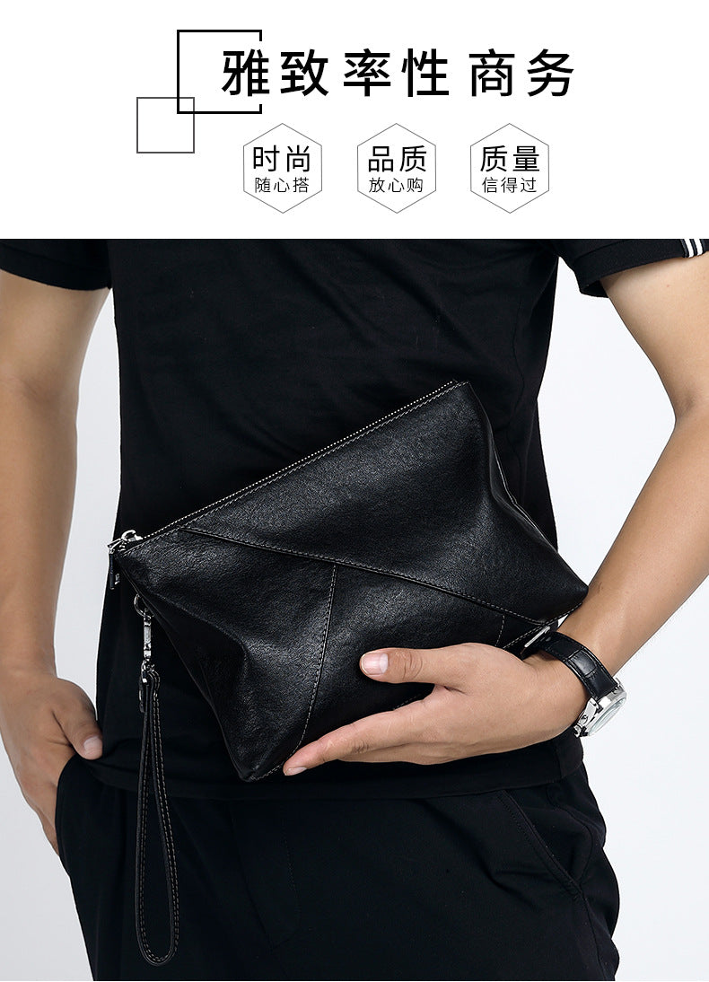 Men's Clutch Bag Made of Cowhide Genuine Leather High Quality Large Capacity Men's Handbag