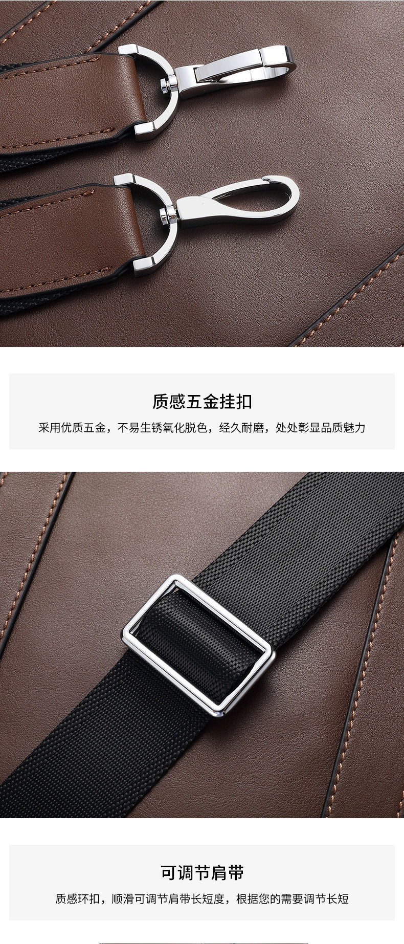 Men's briefcase business genuine cowhide leather casual simple crossbody shoulder bag handbag