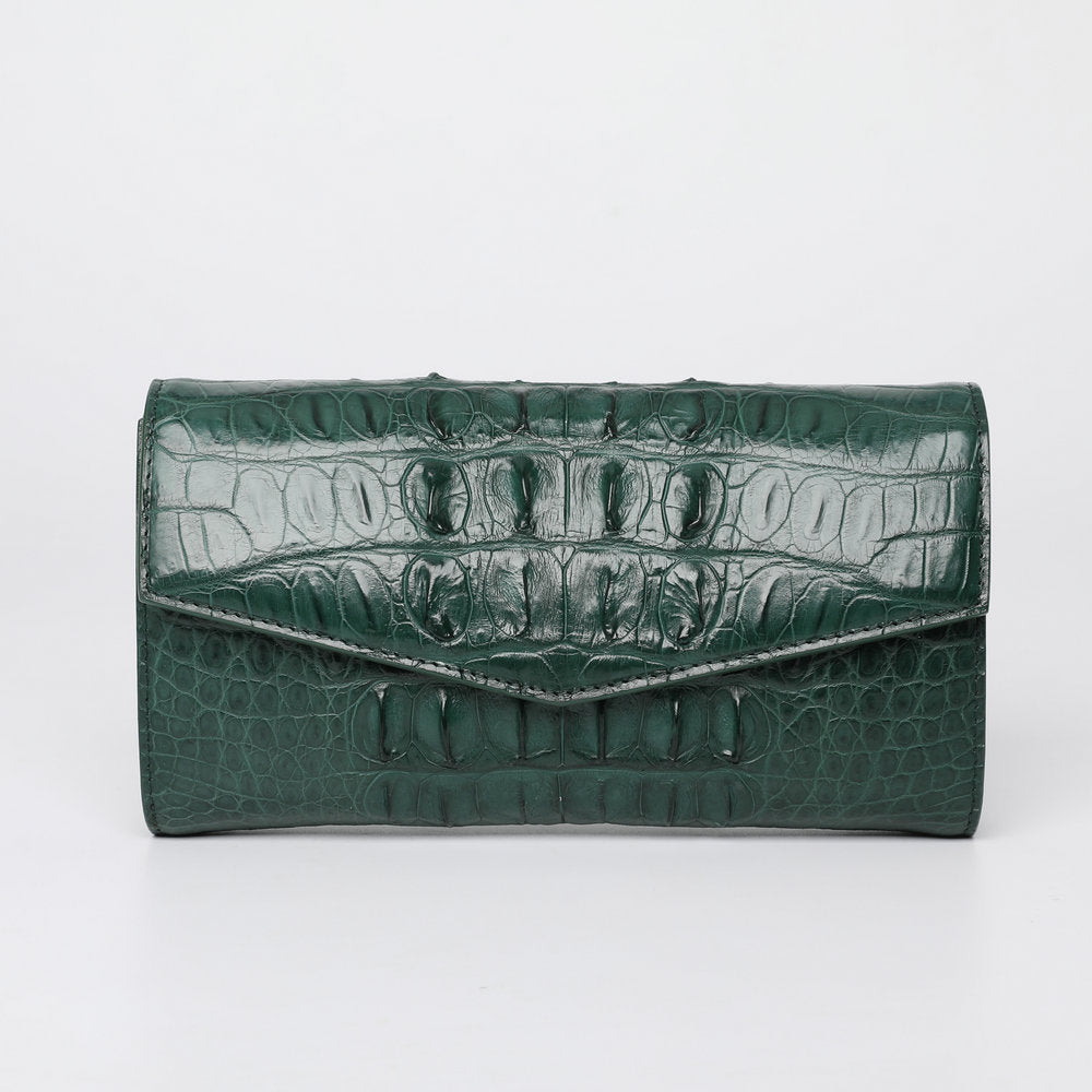 Siamese Crocodile Leather Handbag Women Wallet Genuine Leather Wallet Female Fashion Handbag Coin Clutch Bag