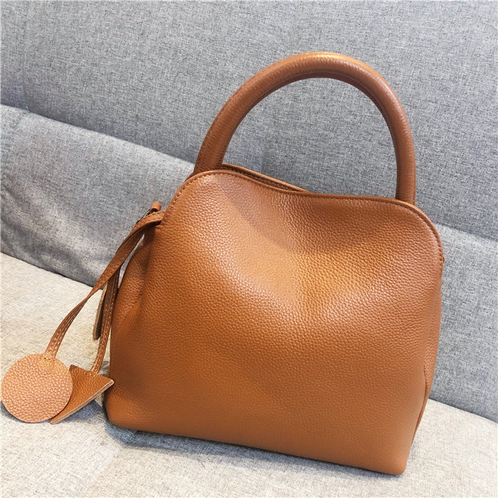Genuine Leather Handbag Women's Bag Fashion Cowhide Shoulder Bag Crossbody Handbag