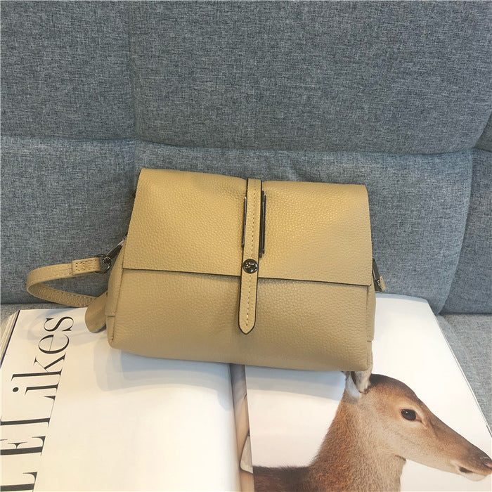 Cowhide single shoulder diagonal dual-use multi-layer cowhide bag genuine leather women's bag