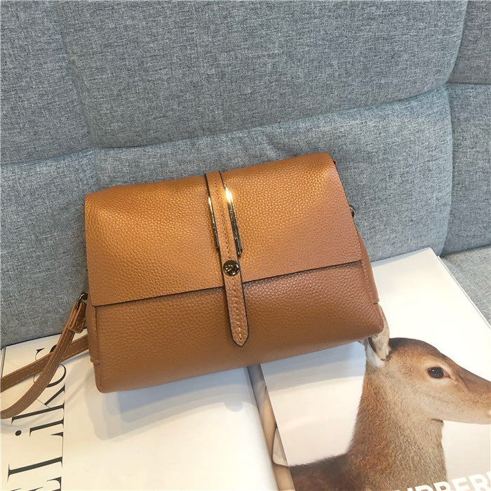 Cowhide single shoulder diagonal dual-use multi-layer cowhide bag genuine leather women's bag