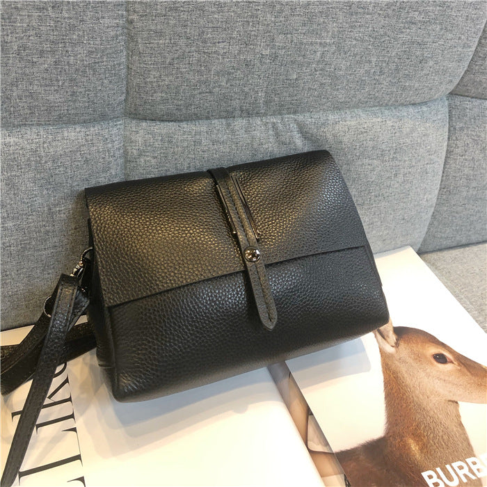 Cowhide single shoulder diagonal dual-use multi-layer cowhide bag genuine leather women's bag