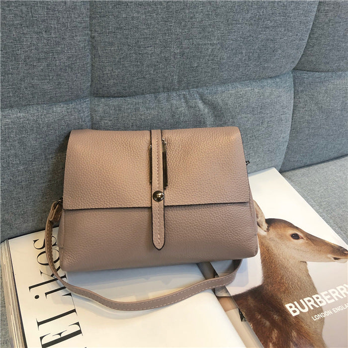 Cowhide single shoulder diagonal dual-use multi-layer cowhide bag genuine leather women's bag