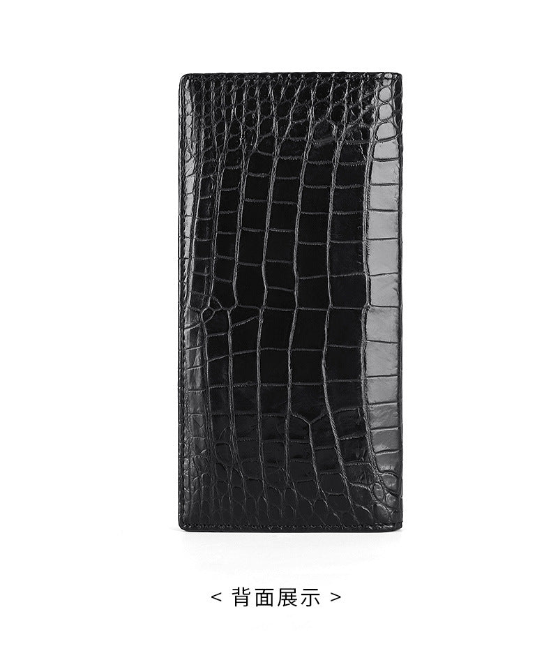 Crocodile skin long wallet men's wallet card bag genuine leather business wallet